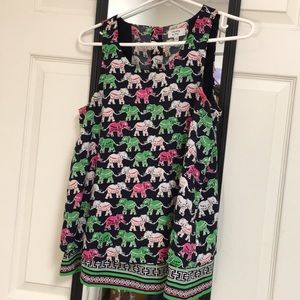 Sleeve less crown & ivy elephant blouse